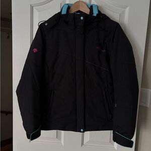 Descente Black Jacket with Blue Details